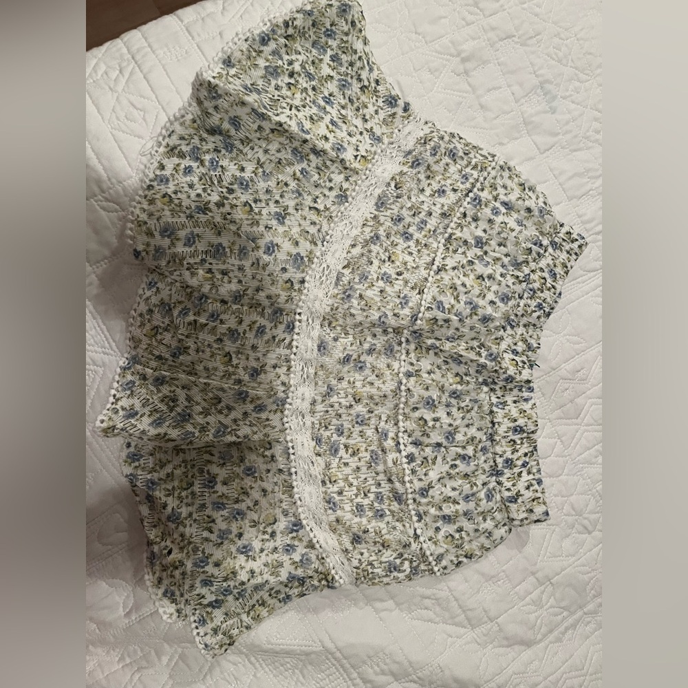 Mini LoveShakFancy white blue skirt